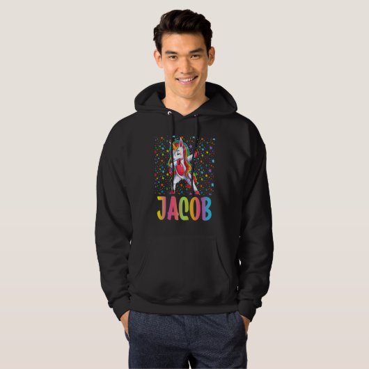 Dabbing Unicorn Jacob Hoodie (Vorne ganz)