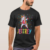 Dabbing Unicorn Jeffrey T-Shirt (Vorderseite)