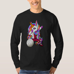 Dabbing Unicorn Katar Volleyball Fans Jersey Katar T-Shirt
