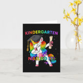 Dabbing Unicorn Kindergarten Nails It Abschluss Karte (Gelbe Blume)