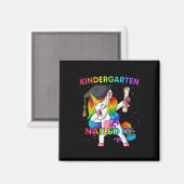 Dabbing Unicorn Kindergarten Nails It Abschluss Magnet (Vorderseite/Rückseite)