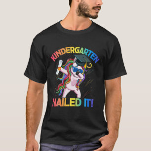 Dabbing Unicorn Kindergarten Nails It Girls Boys T-Shirt