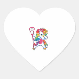 Dabbing Unicorn Lacrosse Funny Lax Player T - Shir Herz-Aufkleber