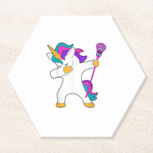 Dabbing Unicorn Lacrosse LAX Shirt T-Shirt Geschen Untersetzer