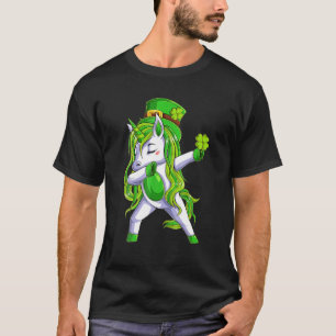 Dabbing Unicorn Leprechaun Happy St Patrick's Day T-Shirt