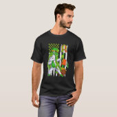 Dabbing Unicorn Leprechaun St Patrick's Day Irish T-Shirt (Vorne ganz)