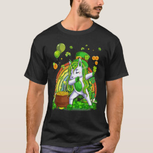 Dabbing Unicorn Leprechaun St Patrick's Day Irish T-Shirt