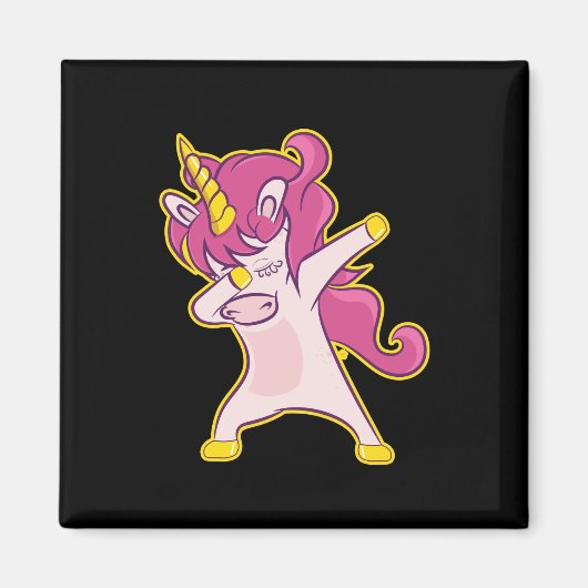 Dabbing Unicorn Magnet (Vorne)