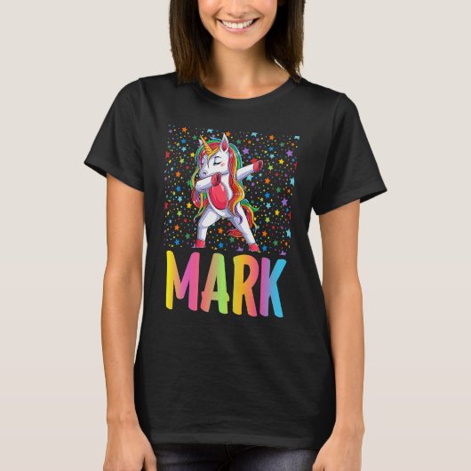 Dabbing Unicorn Mark T-Shirt (Vorderseite)