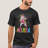 Dabbing Unicorn Melissa T-Shirt (Vorderseite)
