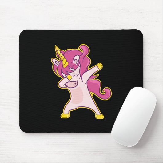 Dabbing Unicorn Mousepad (Mit Mouse)