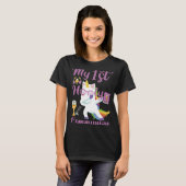 Dabbing Unicorn My First Holy Communion T-Shirt (Vorne ganz)