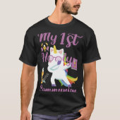 Dabbing Unicorn My First Holy Communion T-Shirt (Vorderseite)