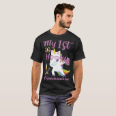 Dabbing Unicorn My First Holy Communion T-Shirt (Vorne ganz)