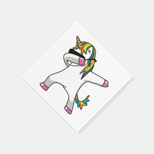Dabbing Unicorn Napkins Serviette (Ecke)