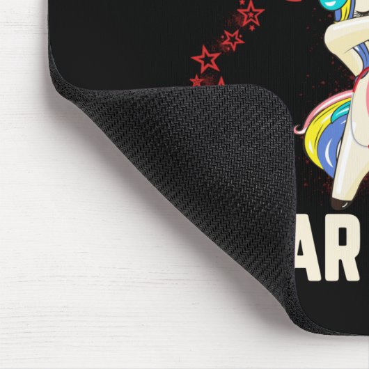 Dabbing Unicorn Nurse Wearing Facemask Real Mousepad (Ecke)