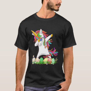 Dabbing Unicorn Osterkorb Basketballkörbe Eizellbä T-Shirt