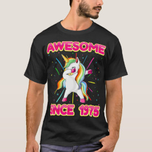 Dabbing Unicorn Phantastisch seit 1975 Unicorn 47t T-Shirt
