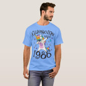 Dabbing Unicorn Phantastisch seit 1986 33. Geburts T-Shirt (Vorne ganz)