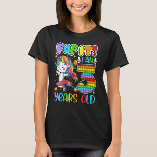 Dabbing Unicorn Pop Ich bin 3 Jahre alt Fidget 3. T-Shirt