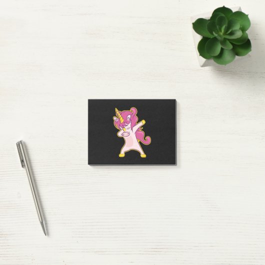 Dabbing Unicorn Post-it Klebezettel (Büro)