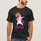 Dabbing Unicorn Queen Personalisiert MCKENZIE T-Shirt (Vorderseite)