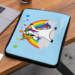 Dabbing Unicorn Rainbow Personalisiert Laptop Laptopschutzhülle