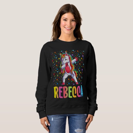 Dabbing Unicorn Rebecca Sweatshirt (Vorne ganz)