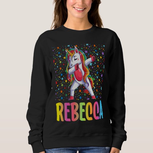 Dabbing Unicorn Rebecca Sweatshirt (Vorderseite)