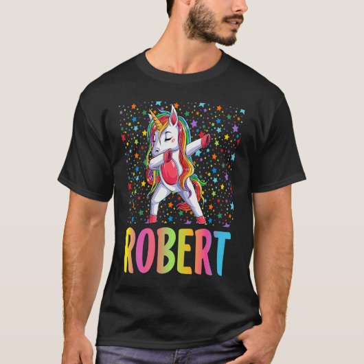 Dabbing Unicorn Robert T-Shirt (Vorderseite)