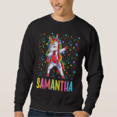 Dabbing Unicorn Samantha Sweatshirt (Vorderseite)