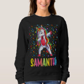 Dabbing Unicorn Samantha Sweatshirt (Vorderseite)