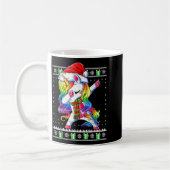 Dabbing Unicorn Santa Sweater Christmas Ugly Kids Kaffeetasse (Links)
