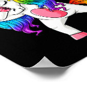 Dabbing Unicorn School Abschluss Dab Girls Kinder  Poster (Ecke)