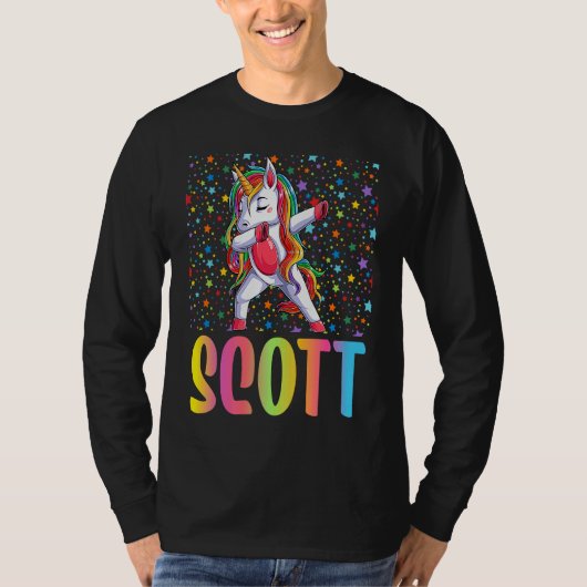Dabbing Unicorn Scott T-Shirt (Vorderseite)