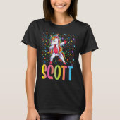 Dabbing Unicorn Scott T-Shirt (Vorderseite)
