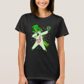 Dabbing unicorn shamrock St Patrick's Day T-Shirt (Vorderseite)
