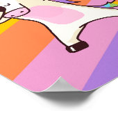 Dabbing Unicorn Shirt Hip Hop Dab Pose Poster (Ecke)