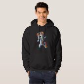 Dabbing Unicorn Skeleton Skulls Halloween Boys Gir Hoodie (Vorne ganz)