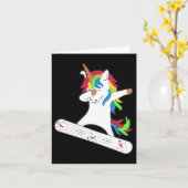 Dabbing Unicorn Snowboard Snowboarden Unicorns Gi Karte (Gelbe Blume)