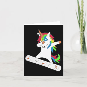 Dabbing Unicorn Snowboard Snowboarden Unicorns Gi Karte