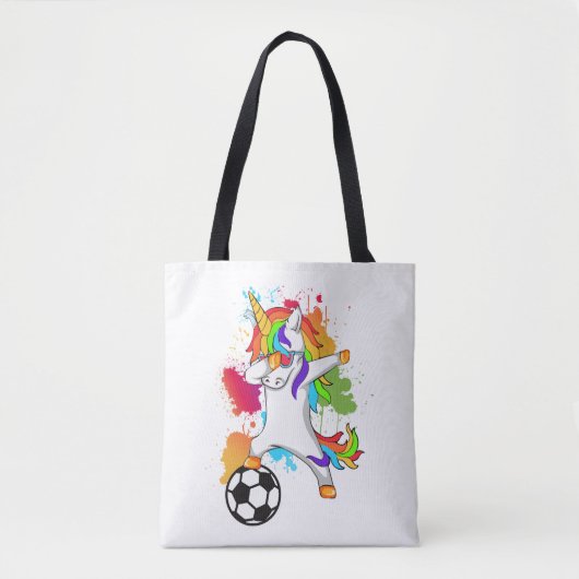 Dabbing Unicorn Soccer Player Tasche (Vorderseite)