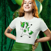 Dabbing Unicorn St. Patricks Day Green Kleeblatt T-Shirt