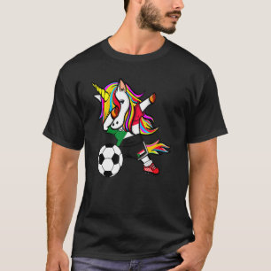 Dabbing Unicorn Sudan Fußball Sudanesische Fahne S T-Shirt