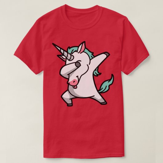 Dabbing Unicorn T-Shirt (Design vorne)