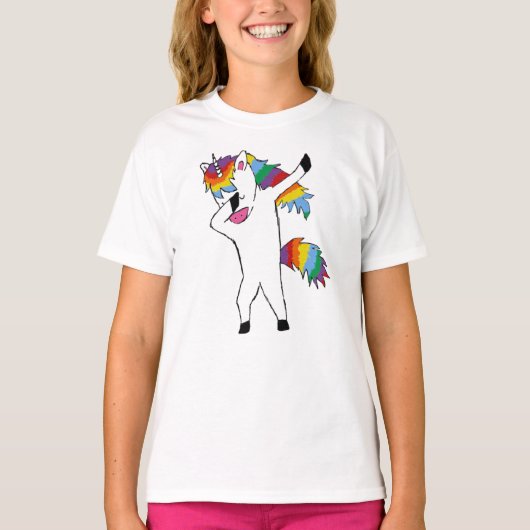 Dabbing Unicorn T-Shirt (Vorderseite)