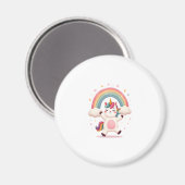 Dabbing Unicorn T Shirt - Funny Dab Dance Rainbow  Magnet (Vorderseite/Rückseite)