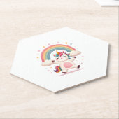 Dabbing Unicorn T Shirt - Funny Dab Dance Rainbow  Untersetzer (angewinkelt)