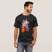 Dabbing Unicorn Venezuela Basketball Fans Jersey B T-Shirt (Vorne ganz)