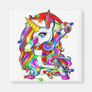Dabbing Unicorn Weihnachten Kinder Mädchen Frauen Magnet